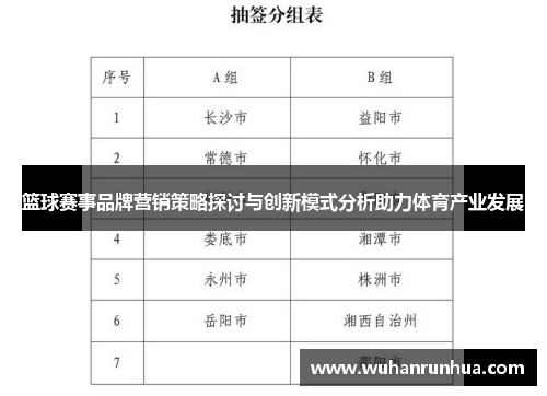 篮球赛事品牌营销策略探讨与创新模式分析助力体育产业发展